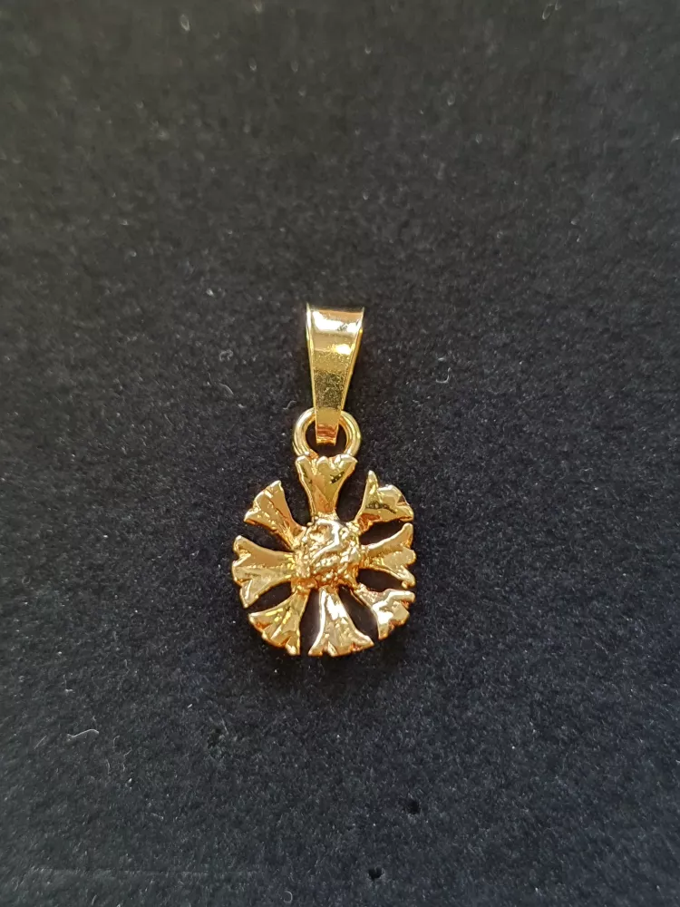 Blåklint hänge liten 18K