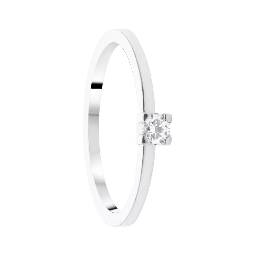 Solitär 0,10 Silver CZ