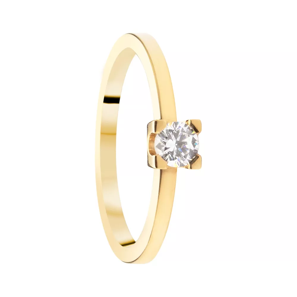 Solitär 0,50 18K CZ