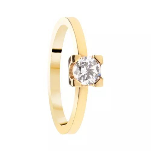 Solitär 0,75 18K CZ