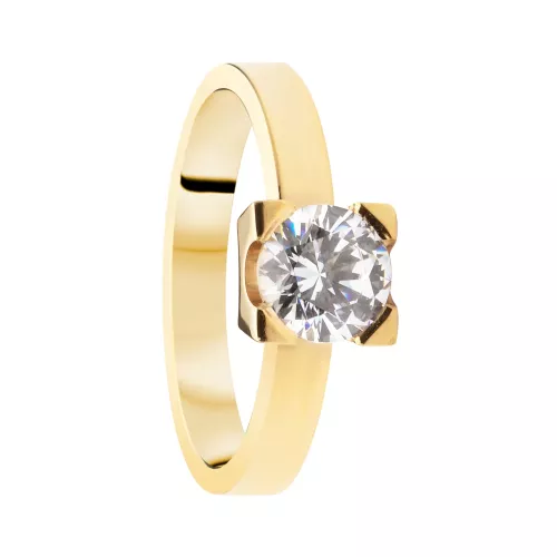 Solitär 1,00 18K CZ