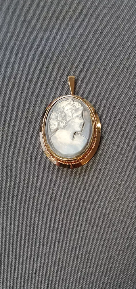 Camésmycke hänge/brosch 4,2gr 18K