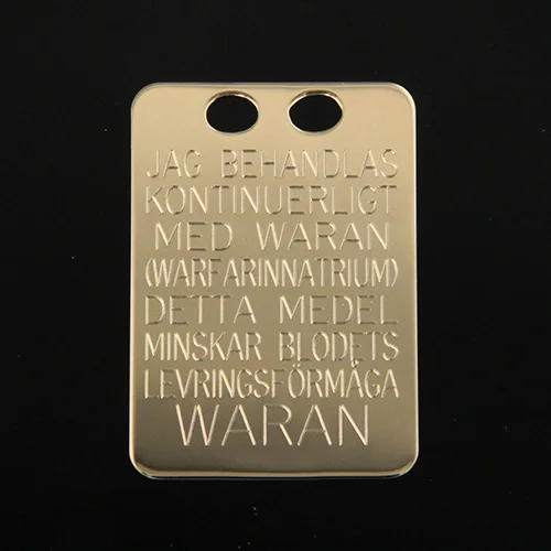 Waranbricka 19*27mm 18K