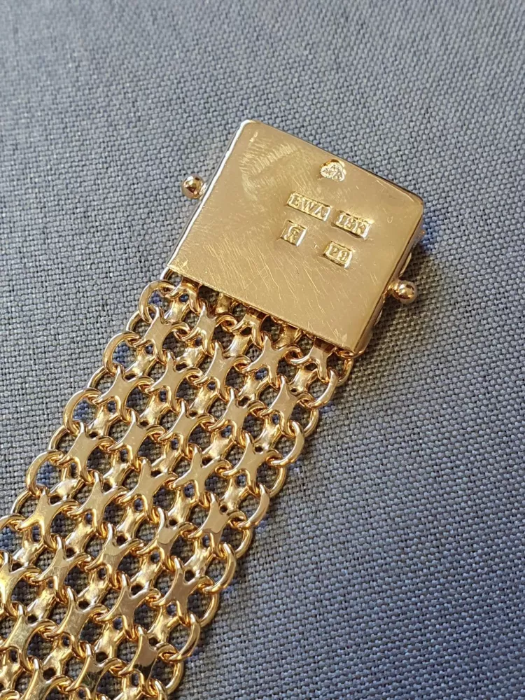 X-länk armband 19,5cm 35,6gr 18K