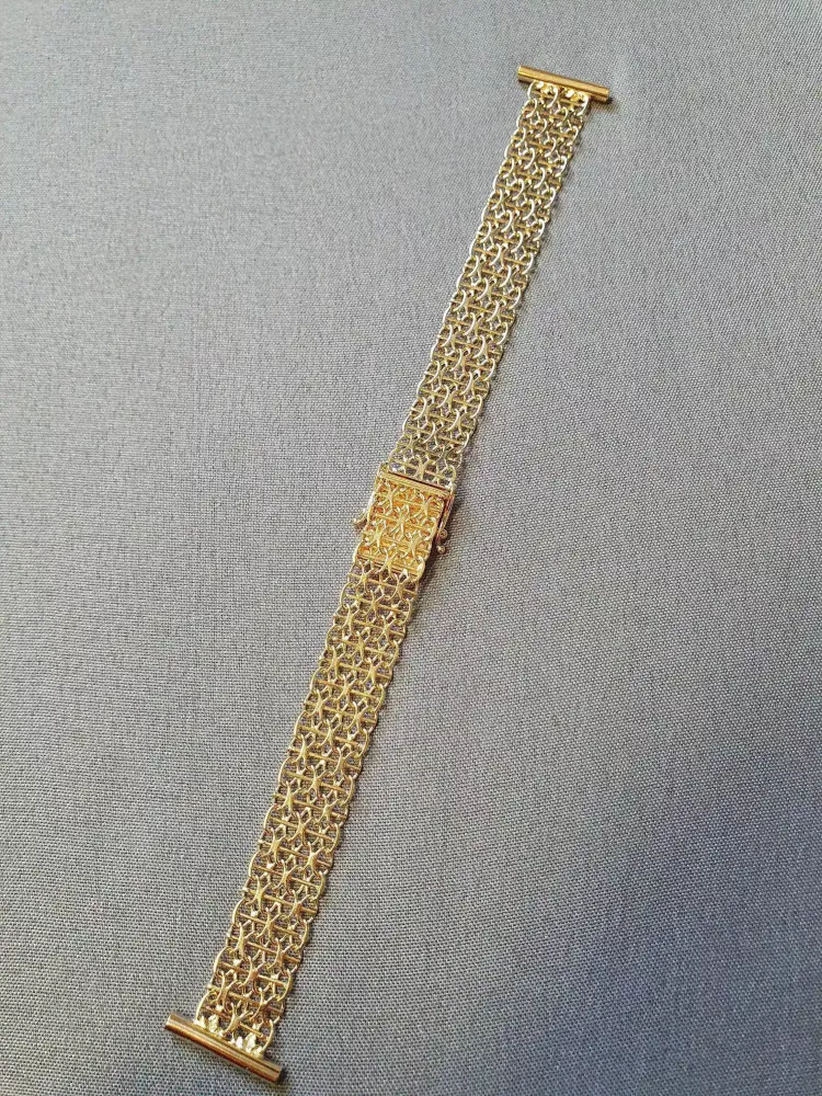 Urband x-länk m stav treradigt 17,5cm 15,6gr 18K