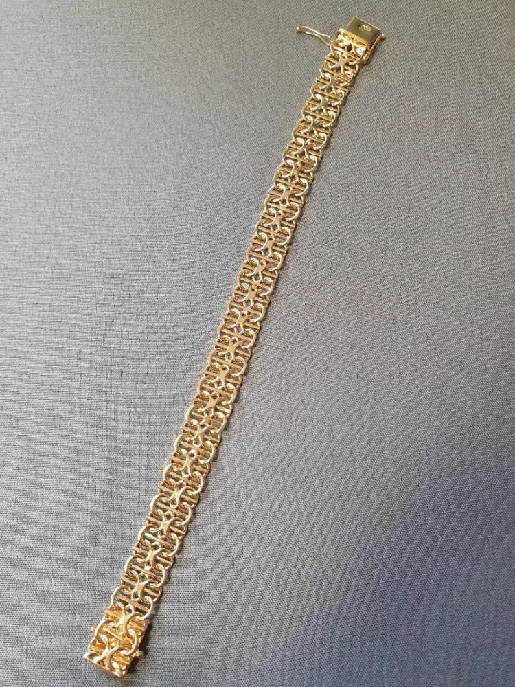 X-länk armband m stav 19cm 25,5gr 18K