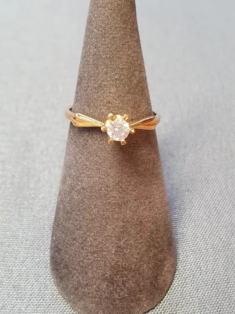 Enstensring med 4mm cz 18K 180773R