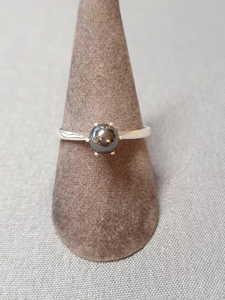 Silverring m hematit 9250338R