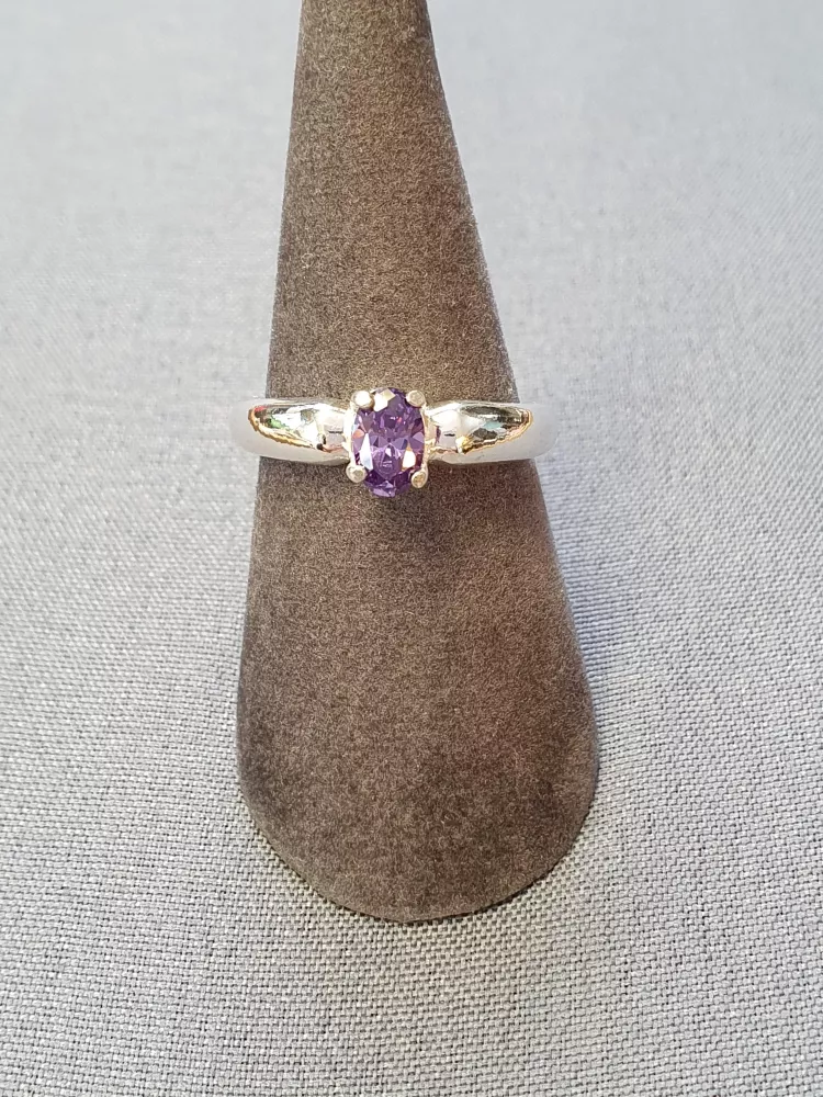 Ring m lila cz sten 9250480R-lila
