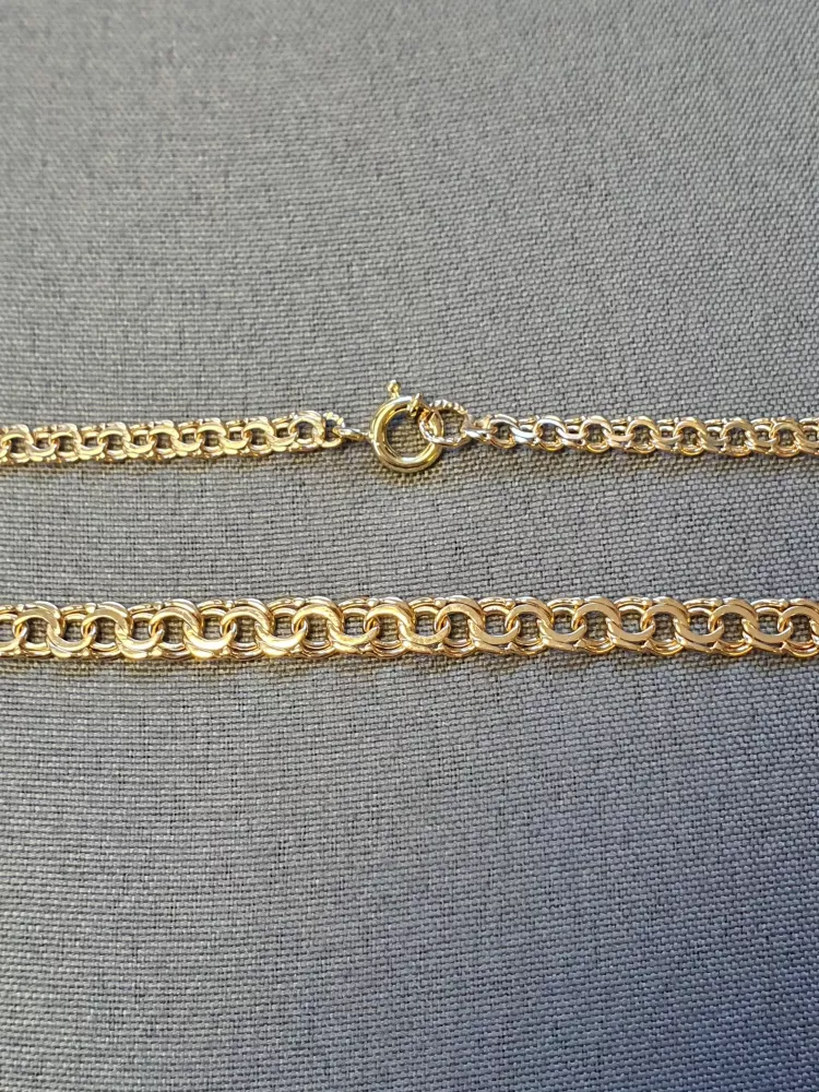 Bismarck halsband, doserat 46cm 9,4gr 18K