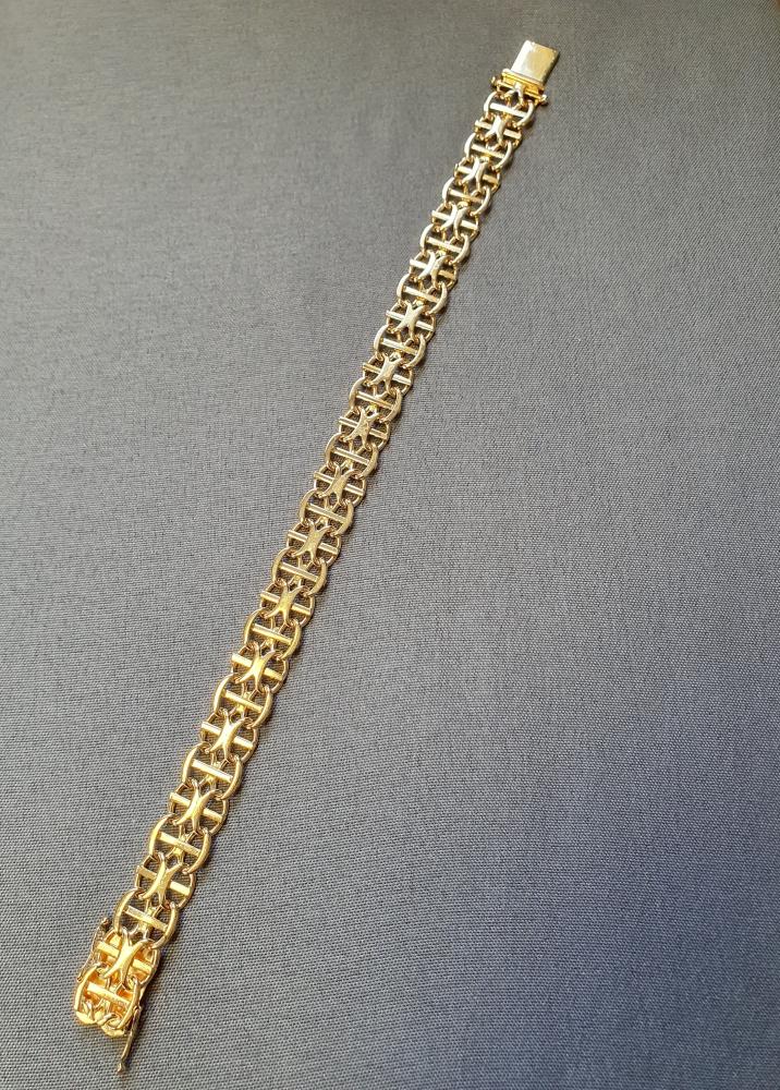 X-länk armband med stav 20cm 25,3gr 18K
