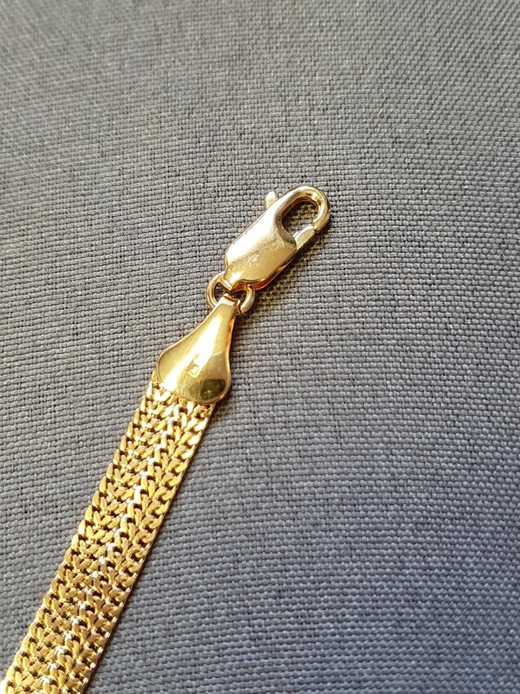 Fiskben armband pressad 18cm 5,6gr 18K