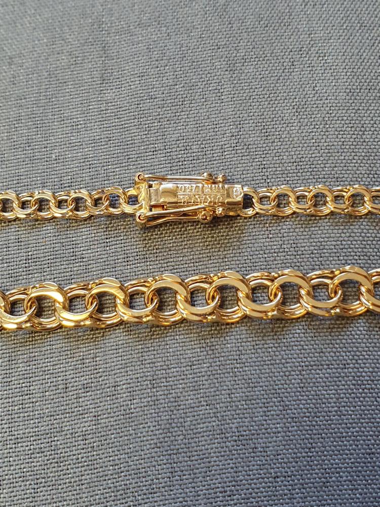 Bismarck halsband doserat 46cm 14,1gr 18K