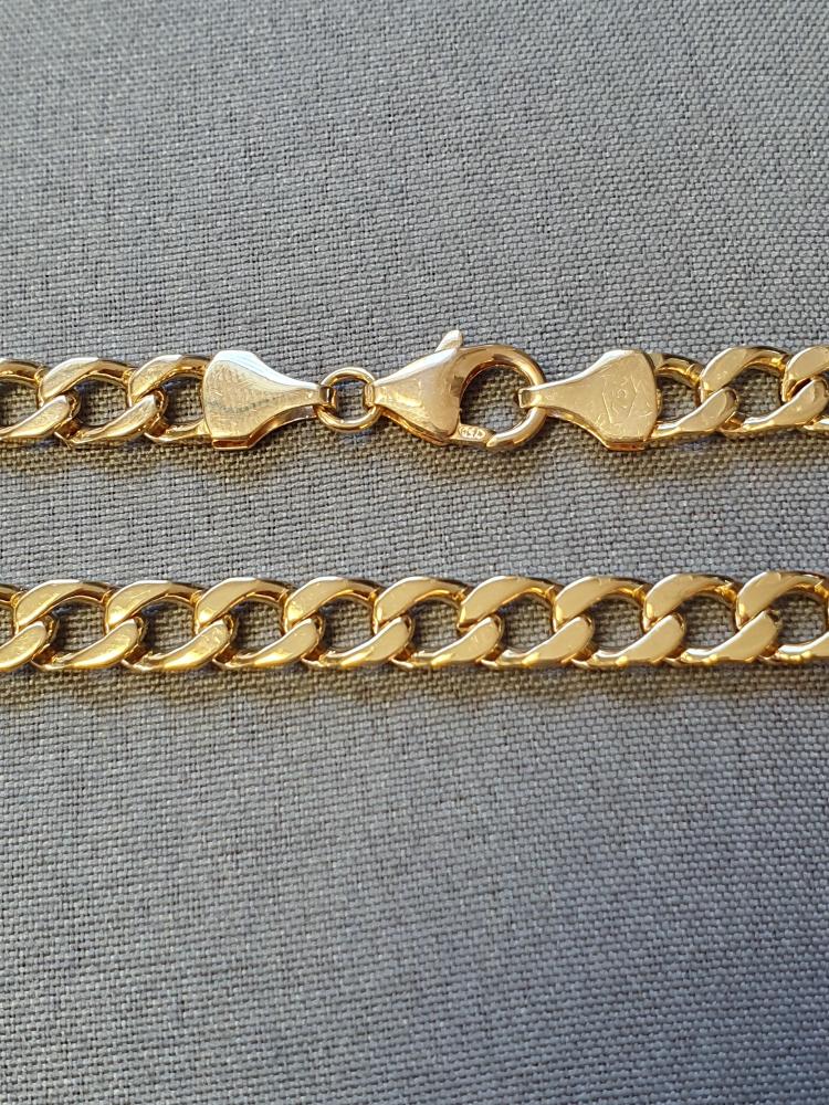 Pansar armband, gles 22,5cm 20gr 18K