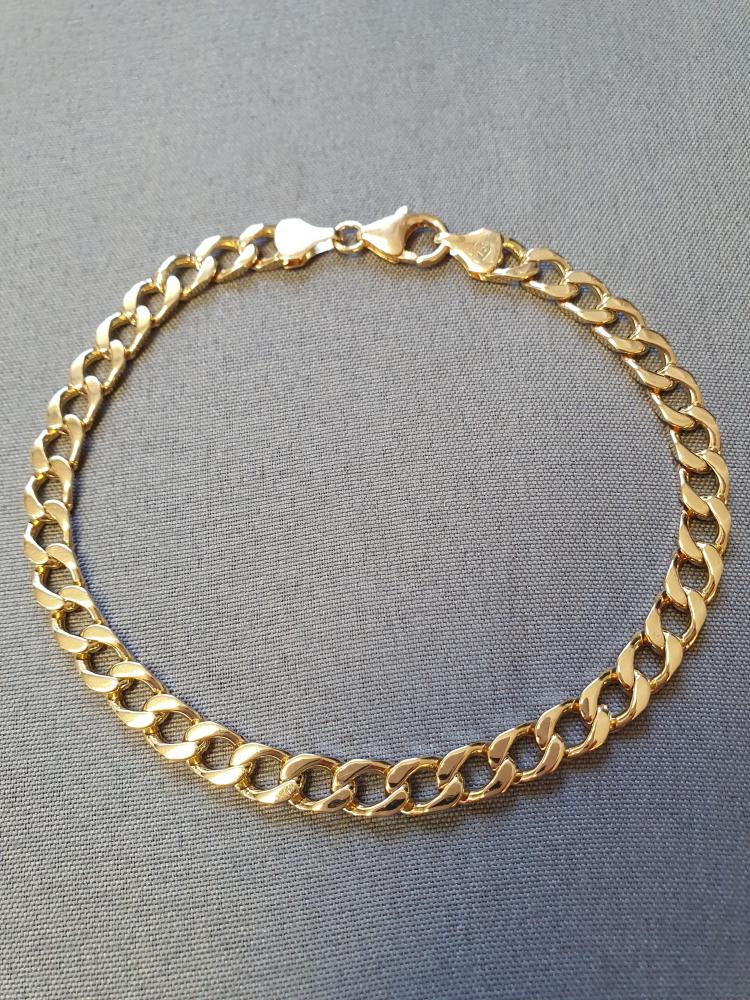 Pansar armband, gles 22,5cm 20gr 18K