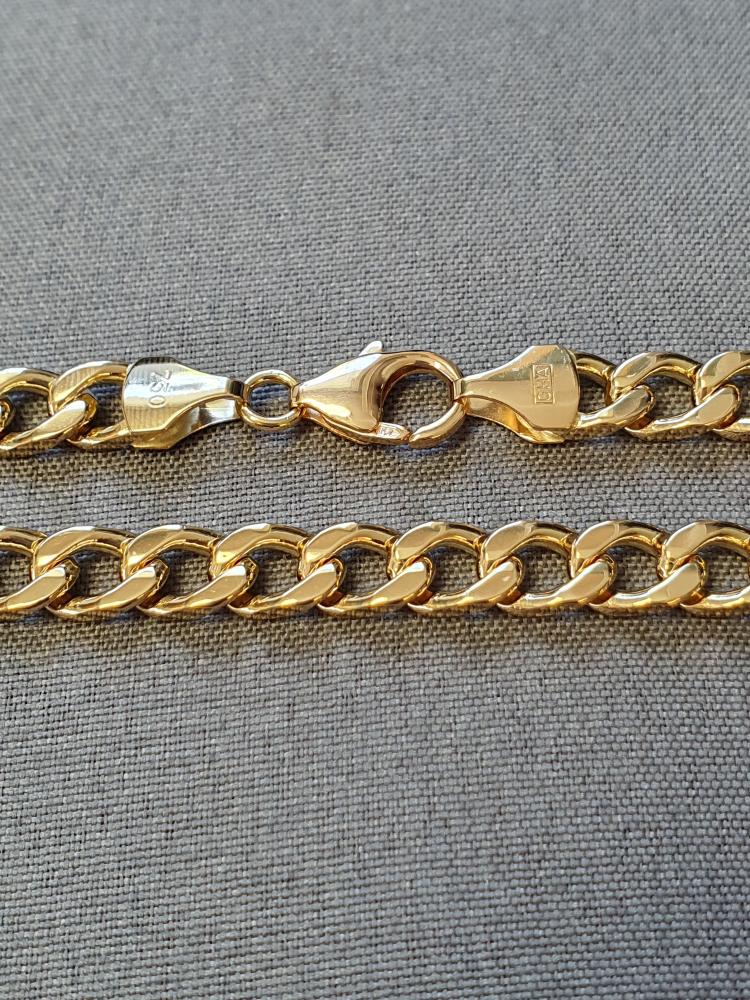 Pansar halsband, gles 53cm 53,9gr 18K