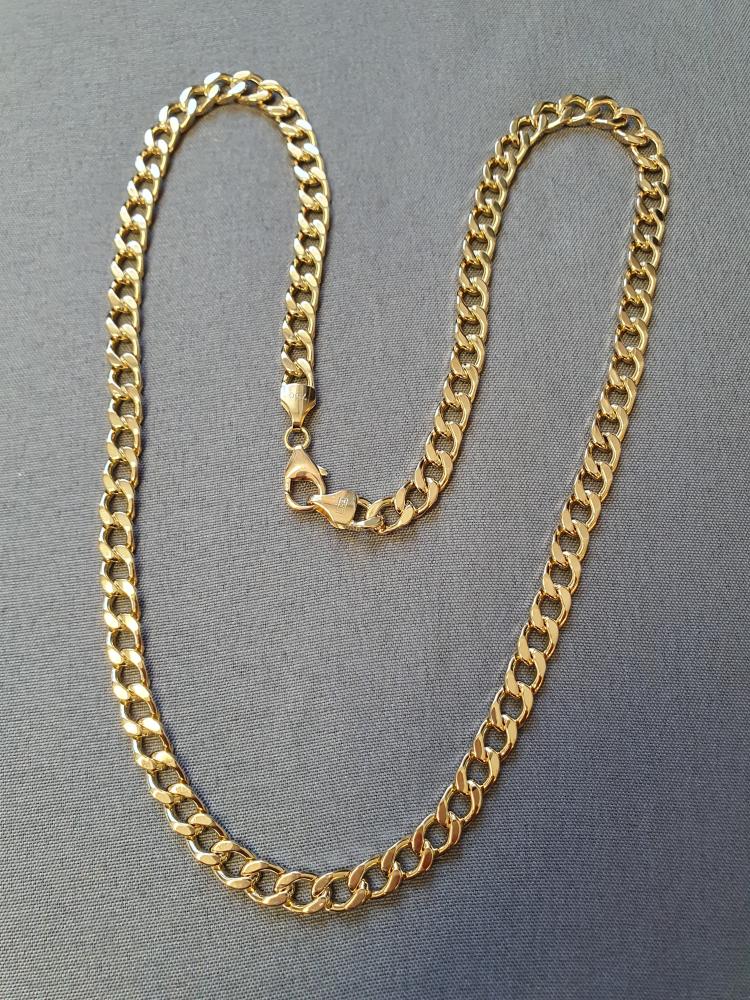 Pansar halsband, gles 53cm 53,9gr 18K