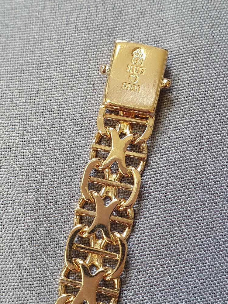 X-länk armband m stav 19,5cm 23,0gr 18K
