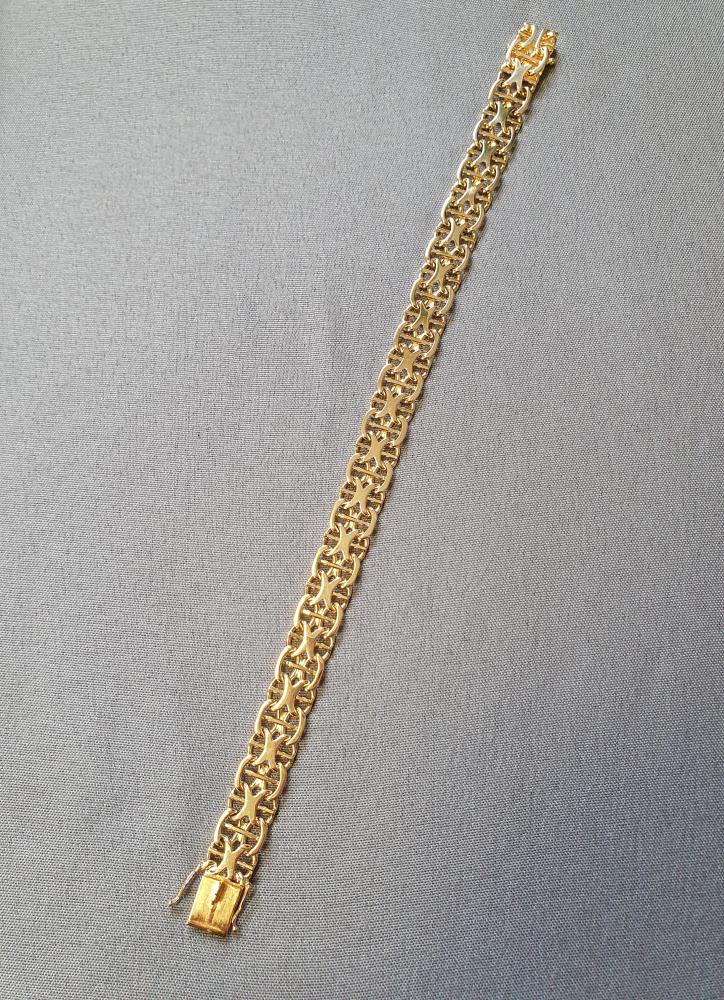 X-länk armband m stav 19,5cm 23,0gr 18K