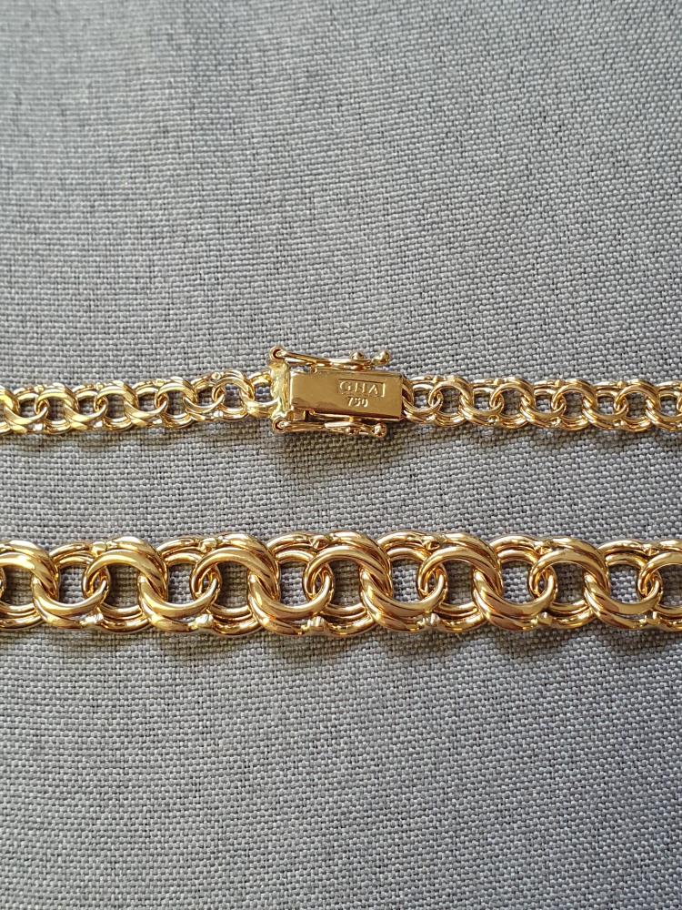 Bismarck halsband doserat 20,4gr 42cm 18K