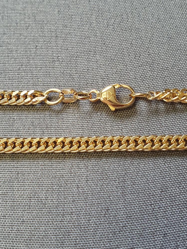 Dubbelpansar halsband 24,1g 52cm 18K