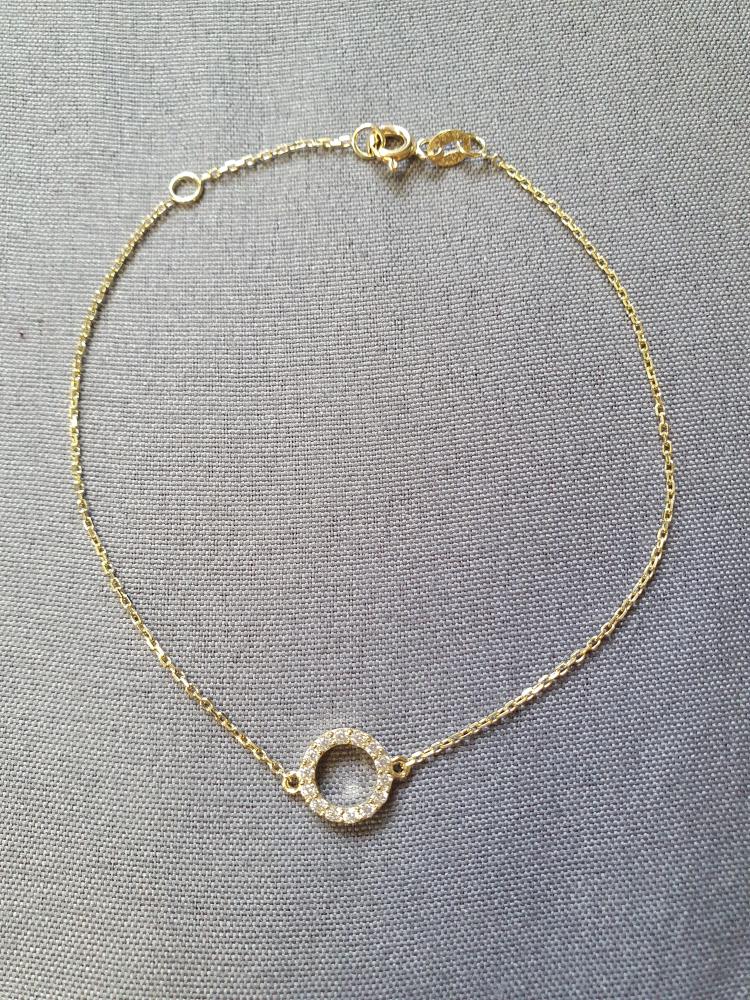 Armband m cz stenar 17/19cm 1,5gr 18K