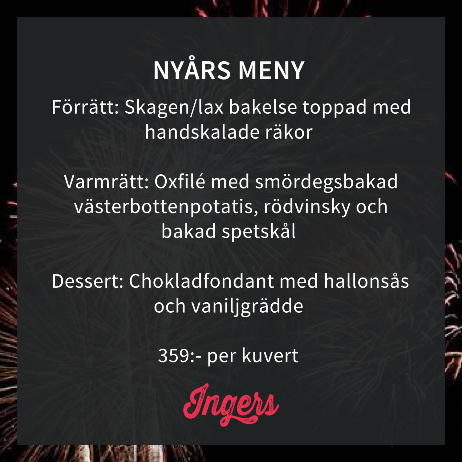 Nyårs meny 3 rätters