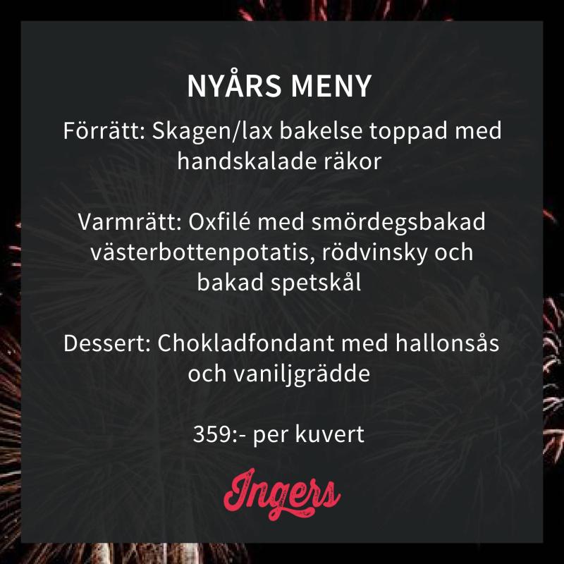 Nyårs meny 3 rätters