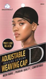 DREAM WORLD DELUXE ADJUSTABLE WEAVING CAP BLACK DRE157