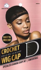 DREAM WORLD DELUXE CROCHET WIG CAP BLACK DRE159