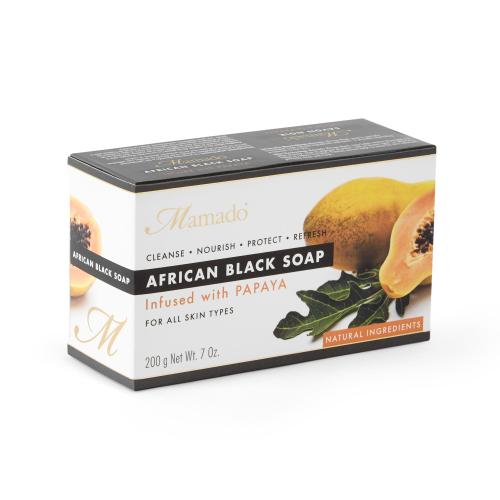 Mamado African Black Soap With Papaya 200g