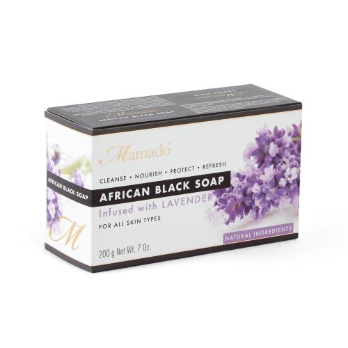 Mamado African Black Soap With Lavender 200g