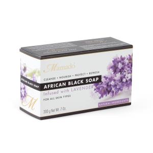 Mamado African Black Soap With Lavender 200g