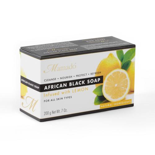 Mamado African Black Soap With Lemon 200g