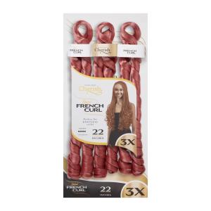 Cherish Spiral French Curl 3x Pre-stretched 22" Colour: Rose Wine