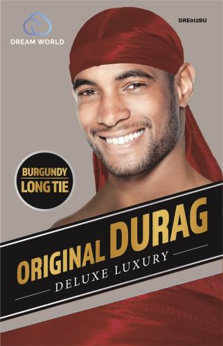 Dream World Durag Orignal Long Tie Burgundy