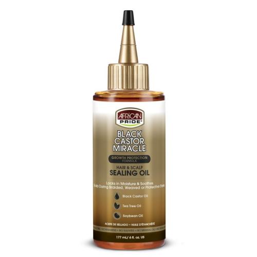 African Pride Black Castor Hair & Scalp Sealing Oil 177ml