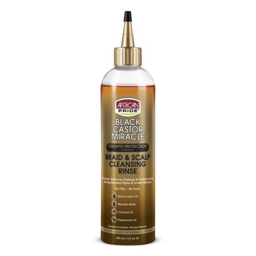 African Pride Black Castor Braid & Scalp Cleansing Rinse 355ml