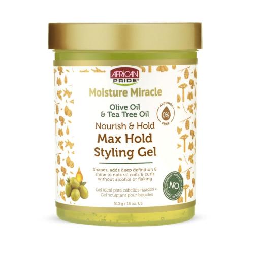 African Pride Moisture Miracle Olive & Tea Tree Styling Gel 510g