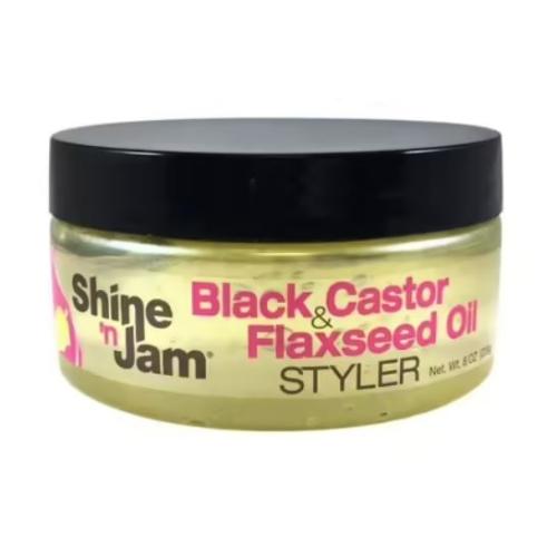 Shine 'n Jam Black & Castor Flaxsee Oil Styler Gel 226g