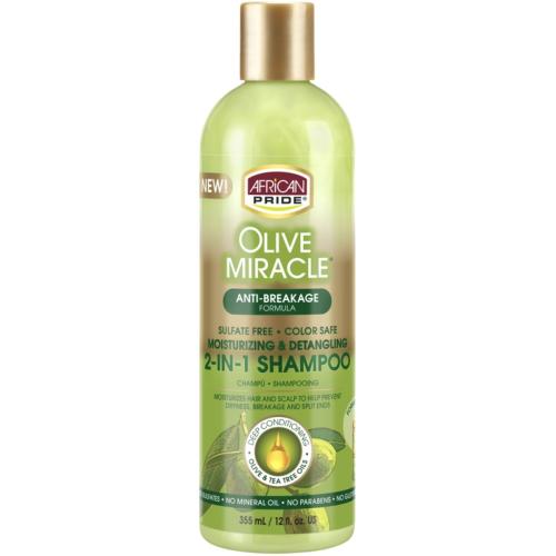 African Pride Olive Miracle 2 in 1 Shampoo 355ml