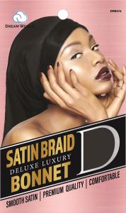 Dream World Satin Braid Bonnet Black