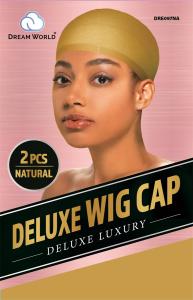 DREAM WORLD DELUXE WIG CAP 2PCS NATURAL