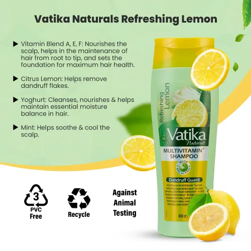 Vatika Naturals Lemon Multivitamin+ Shampoo 400ml