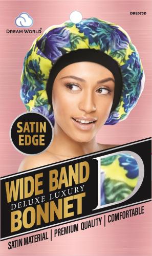 DREAM WORLD WIDE BAND BONNET SATIN EDGE DESIGN #DRE073D