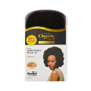 Cherish Afro Kinky Bulk 24" Colour: 1B