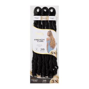 Cherish Spiral French Curl 3x Pre-stretched 28" Colour: 1B