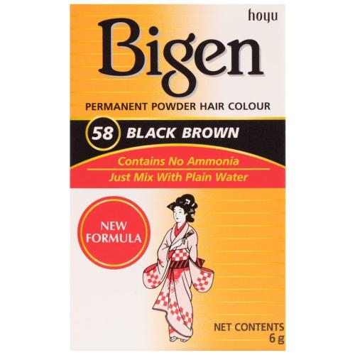 Bigen Powder Hair Colour #58 Black Brown