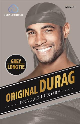 Dream World Durag Orignal Long Tie Grey