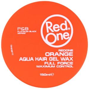 Red One Aqua Hair Gel Wax Orange 150ml
